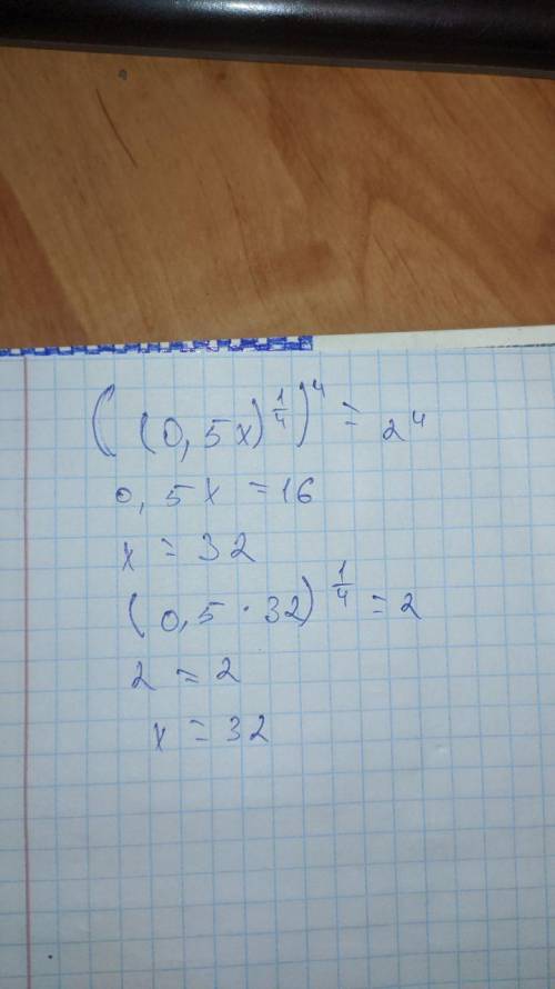 Очень если решите хоть одно заданиеРозв'яжіть рівняння(0,5x)^1\4=2 2вариант