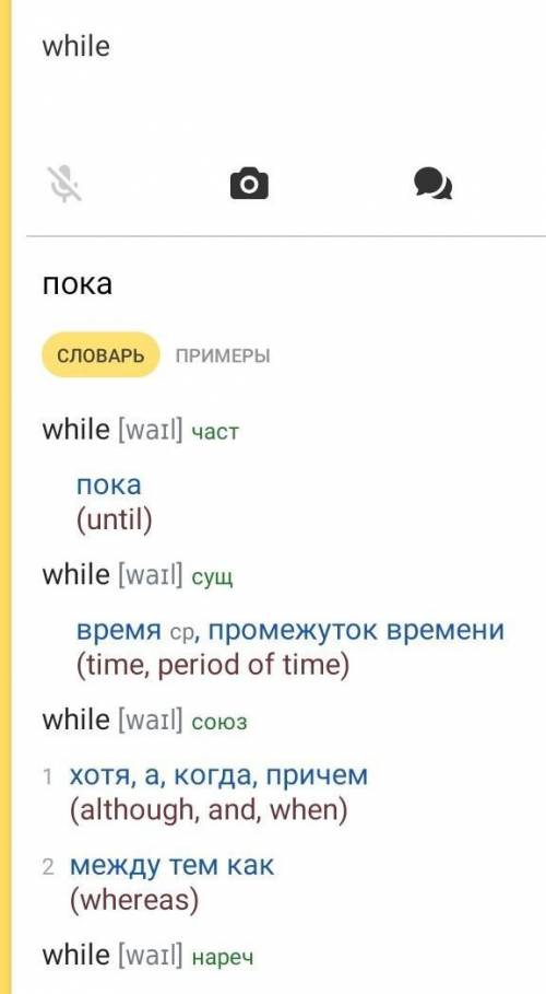 Как переводиться while?