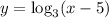 y = \log_{3}(x-5)