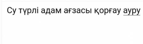 Сөздерді дұрыс орналастырып, сөйлем құрап жазыңыз. 4. Ауру, адам ағзасы, қорғау, су, түрлі 5. Жаһанд