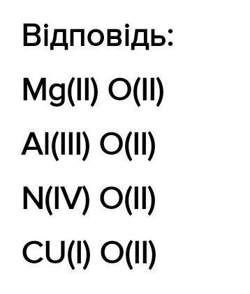 Візначте валентність елєментів у Сполука K2O.MgO.HI.Cr2O3AIBr3