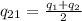 q_{21} = \frac{q_{1}+q_{2} }{2}