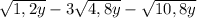 \sqrt{1,2y}-3\sqrt{4,8y}-\sqrt{10,8y}