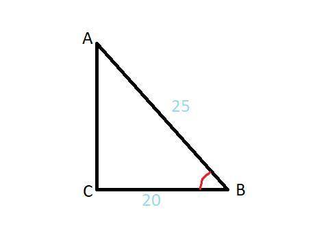 задание по геометрии. Прямо сейчас. У трикутнику АВС відомо, що кут С =90 градусів, АВ =25 см, ВС =2
