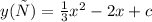 y(х) = \frac{1}{3} x^2-2x +c