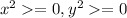 x^2=0, y^2=0