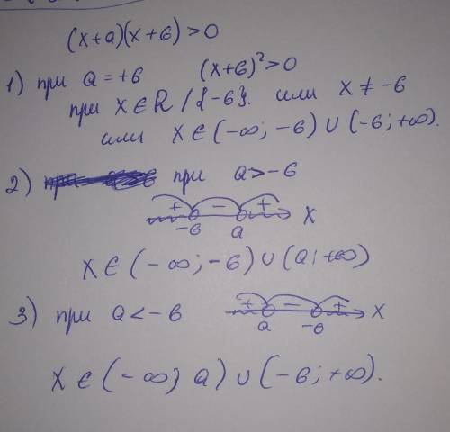 Решить относительно х (х-3)(х-а)<0