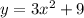 y=3x^2+9