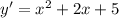 y'=x^2+2x+5