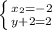 \left \{ {{x_{2}=-2} \atop {y+2=2}} \right.