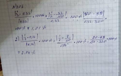 Найдите относительную погрешность приближения1) 1/3 числом 0,33; 2) -1/7числом 0,14​