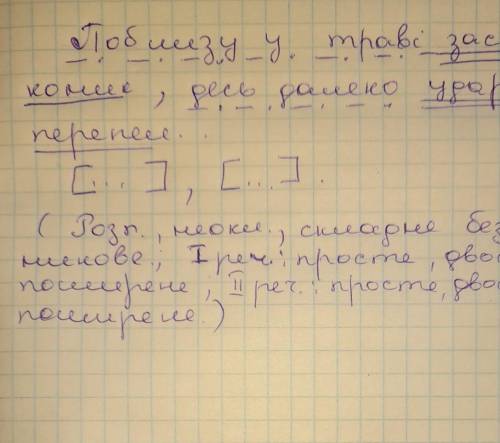 Поблизу у траві засюрчав коник десь далеко ударив перепел. Треба розібрати речення . Тема: БСР До т