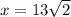 x = 13 \sqrt{2}