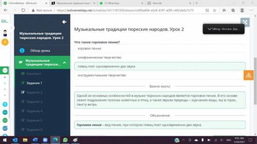 Музыкальные традиции тюркских народов. Урок 2 Что такое горловое пение?инструментальное творчествохо