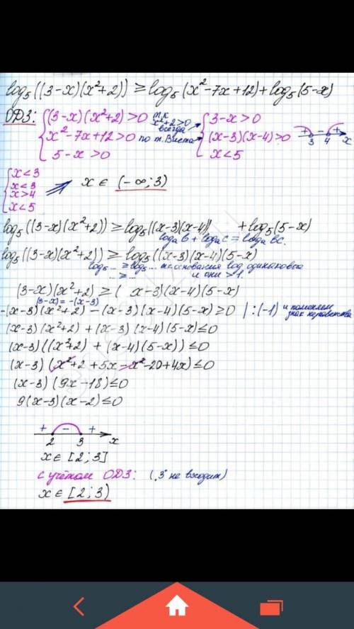 Log5(3x-2)<2 решить неравенства