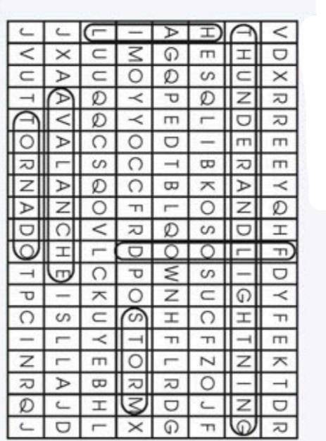 10 Find and circle the natural phenomena in the pictures. tohofonsagiBuVХRREEY0HFYFEK KT TDR.THUDERA