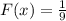 F(x)=\frac{1}{9}