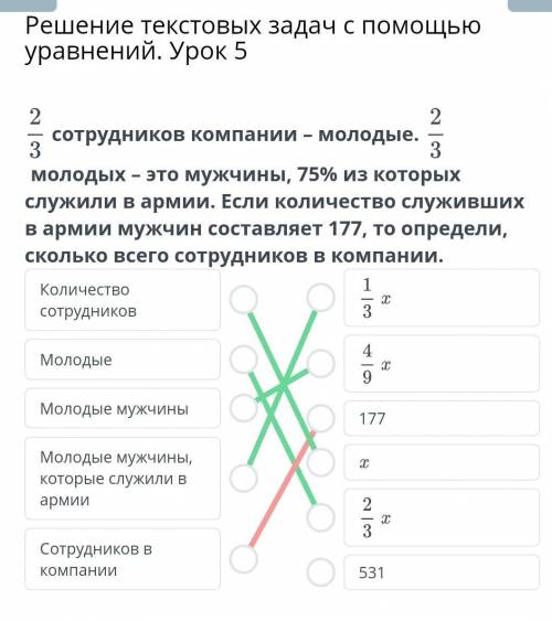 2 3- сотрудников компании - молодые.3молодых- это мужчины, 75% из которыхслужили в армии. Если колич