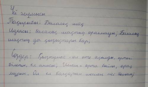 Повестің тақырыбы мен идеясын анықтаңдар. Кейіп- керлердің бойындағы ұлттық характерді білдіретін сө