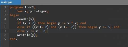 На Pascal ABC Задача № 1. Дан аргумент функции. Вычислить ее результат, если (на картинке)Задача № 2