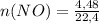 n (NO) = \frac{4,48}{22,4}