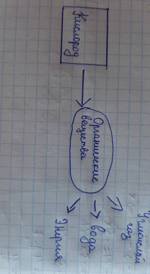 Задание 4. Составь схему процесса дыхания. Используя схему, дай определение процесса дыхания.тощью к