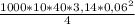 \frac{1000 *10*40*3,14*0,06^{2} }{4}