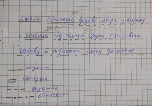 10. Спишіть речення, розставляючи пропущені розділові знаки. Підкрес- літь члени речення. Любка прин