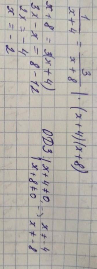 Дана функция y=f(x), где f(x)=1x. Найди значение аргумента, при котором выполняется равенство f(x+4)