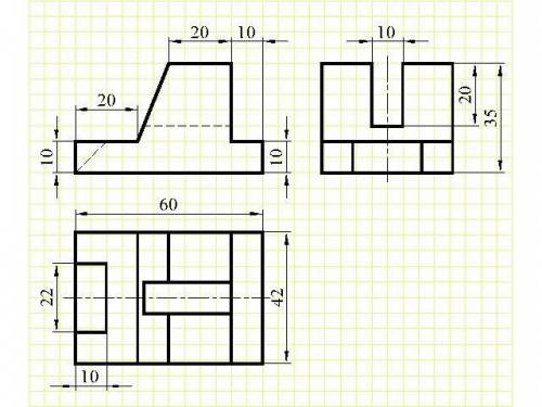 Построить фигуру трех видов главный вид по стреле А рисунок 2