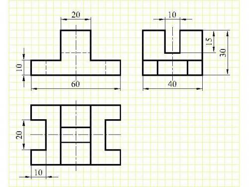 Построить фигуру трех видов главный вид по стреле А рисунок 2