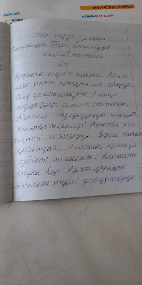   61-бет, 7-тапсырма . қажет сөздерді жаз – вместо многоточия написать нужное слово.  опорный текст