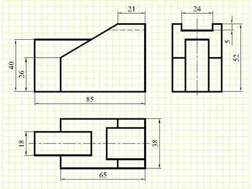 Черчение. Построить 3 вида аксонометрической проекции