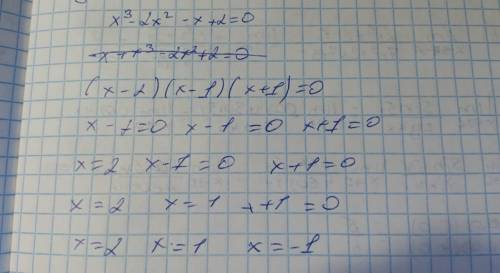 2.Решите уравнение, используя теорему Безу: х 3 -2 х2 - х очень
