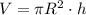 V = \pi R^2\cdot h