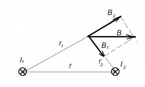 На расстоянии 5 см проходят два длинных параллельных проводника. Один через проводники Идет ток по н