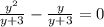 \frac{y^{2} }{y+3} -\frac{y}{y+3} =0