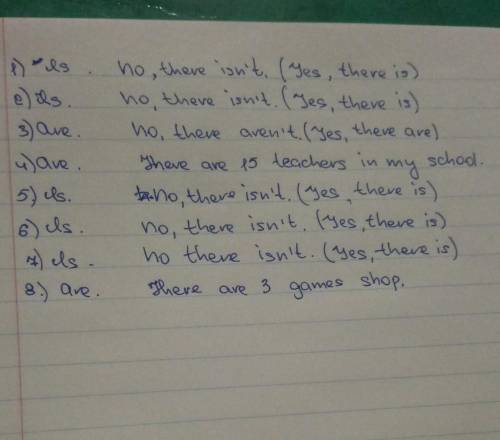 Ex.2,p.31. Choose the correct words.Then write short answers. 1) is / are there a bus from your scho