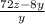 \frac{72z - 8y}{y}