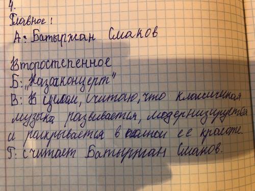 Соотнесите и определите главную и второстепенную информации Главное А. Победителем проекта «100 новы