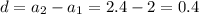 d=a_2-a_1=2.4-2=0.4