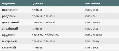 Провідміняйте в однині та множині іменники слоненя, хлоп’я, плем’я, горобеня