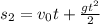 s_2=v_0t+\frac{gt^2}{2}