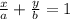 \frac{x}{a} +\frac{y}{b} =1