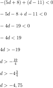 -(5d+8)+(d-11)-4,75