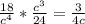 \frac{18}{c^{4} } * \frac{c^{3} }{24} = \frac{3}{4c}