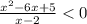 \frac{x^{2} -6x+5}{x-2} < 0