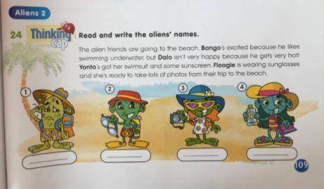 Read and write the aliens'names​