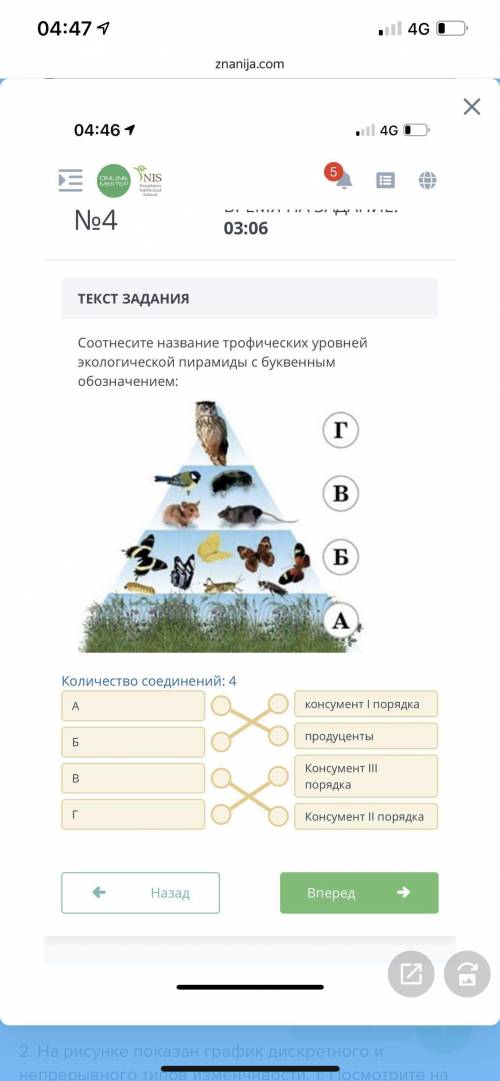 О onlinemektep.orgСоотнесите название трофическихуровней экологической пирамиды сбуквенным обозначен