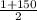 \frac{1+150}{2}